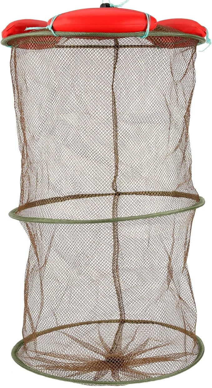 Toddmomy Fishing Basket Collapsible Fishing Net Floatable