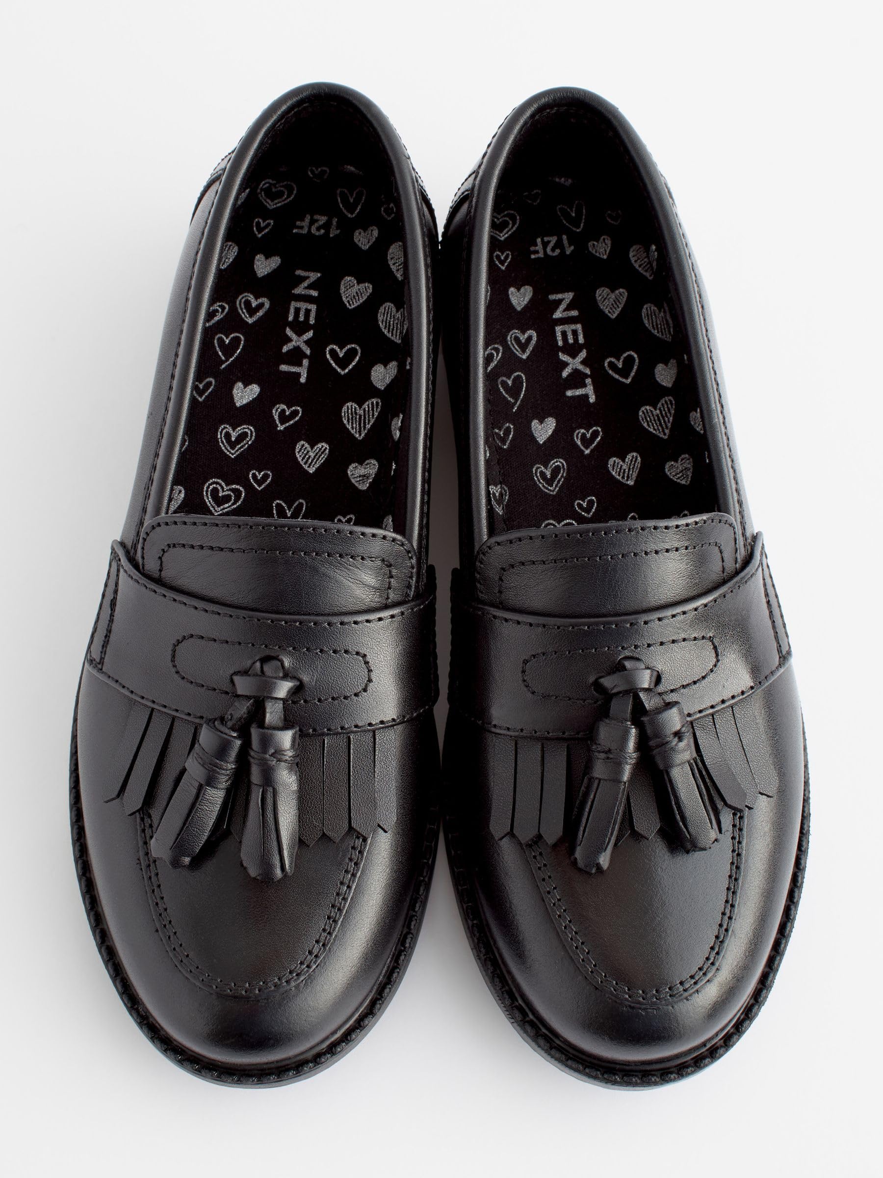 NEXT Niñas Mocasines Escolares de Cuero con borlas