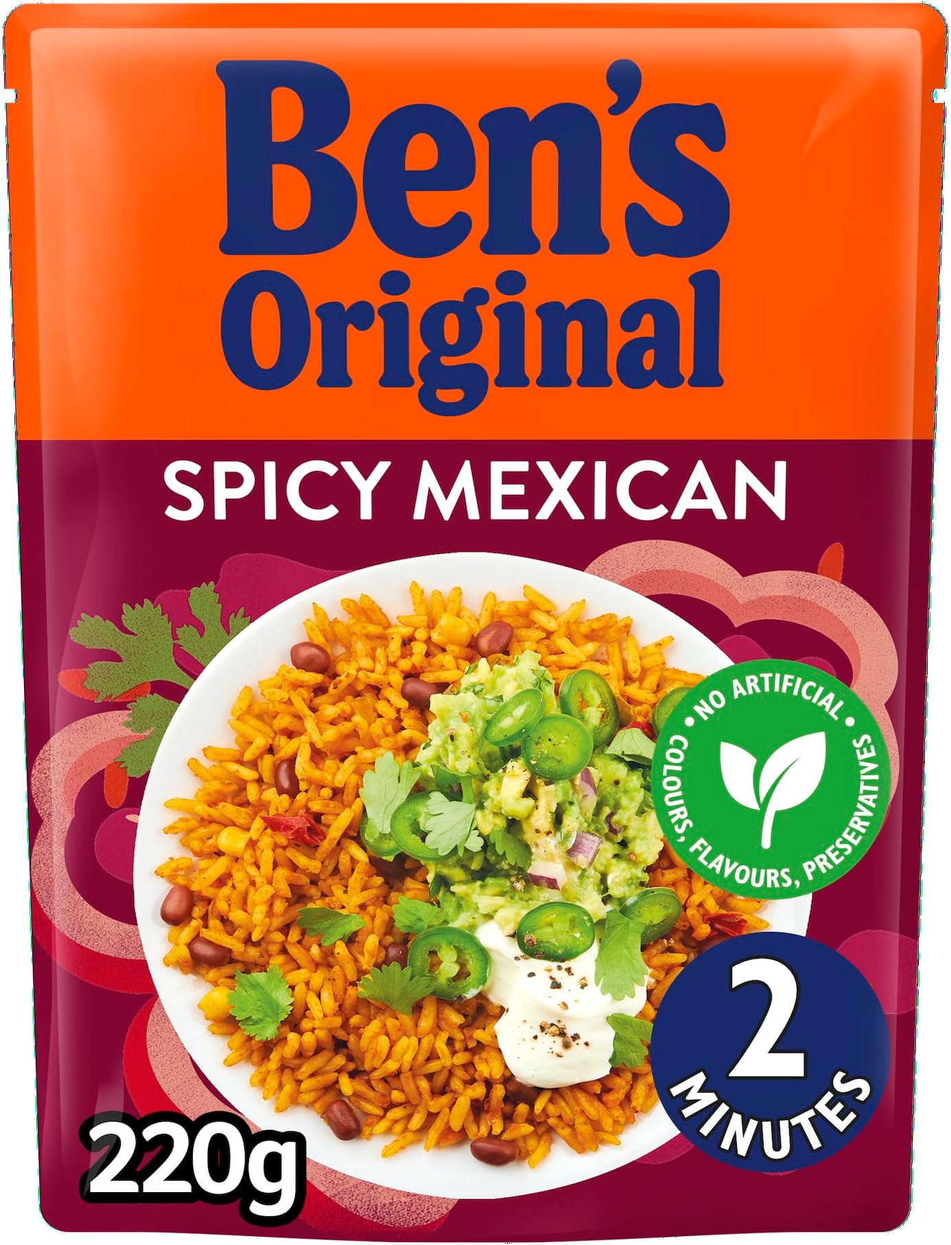 Spicy Mexican Microwave Rice Pouch 220g - Serves 2