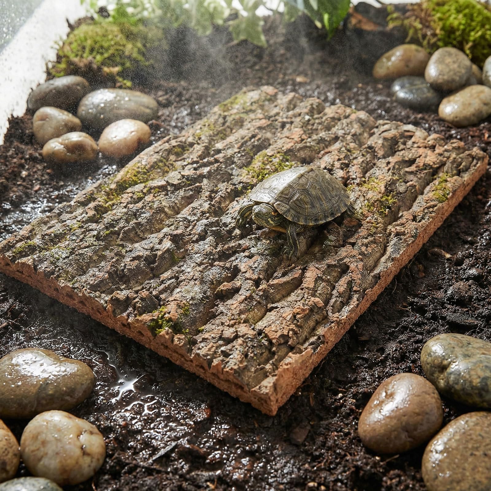 3 szt. Naturalne tło z kory korkowej dla gadów, dekoracja z kory drzewnej do terrarium, wspinaczkowy dla jaszczurek, gekona i węży, rustykalne akcesoria do akwarium i terrarium, 15,75"
