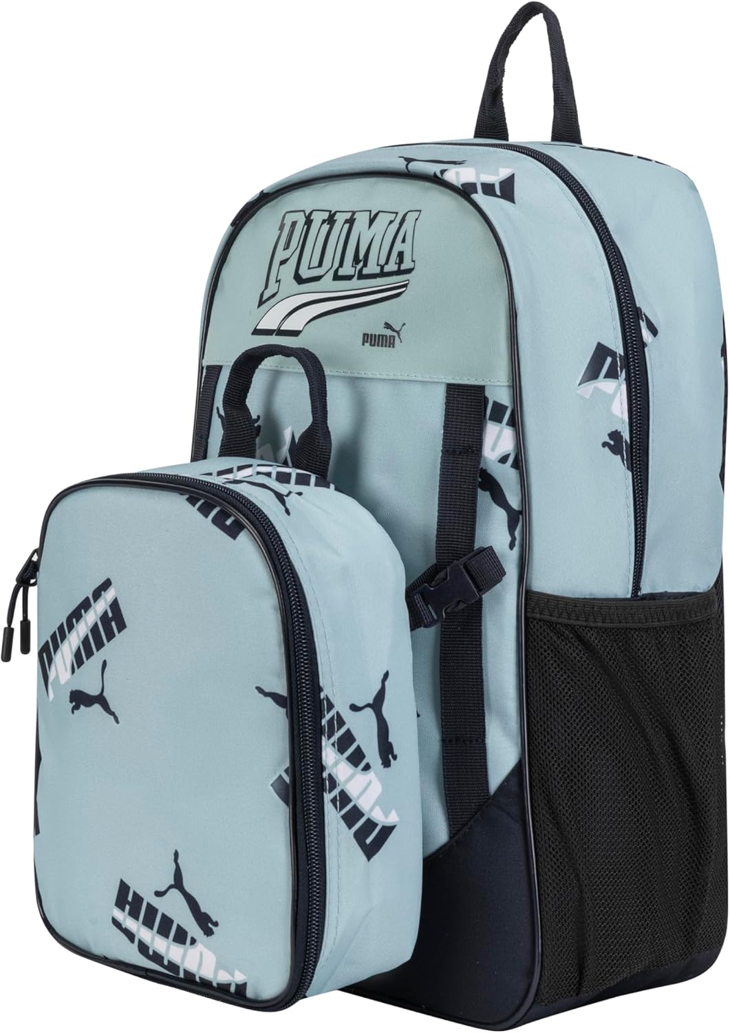 PUMA Unisex Kid's Colony Lunch Kit & Backpack Combo, Modern Mint/New Navy, Medium
