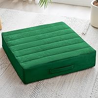 Vista 38 de 2 Piezas Almohadas de Espuma de Alta Densidad para Piso - Almohadas Grandes Mejoradas para Asientos de Adultos - Cojín de Piso para Exteriores