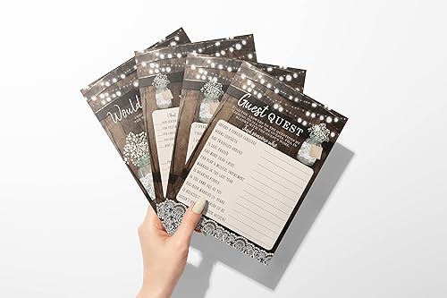 Miniatura 3 de Your Main Event Prints Juegos de despedida de soltera de despedida de soltera, tarro de madera rústica de barril de masón, dijo que ella dijo,