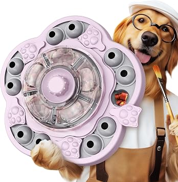 KADTC 3-Level Dog Puzzle Toy, Spin to Release Treat Dispenser, Slow Feeder | Slide, swing, sniff and search: four play modes relieve boredom, channel energy, build focus, and deliver mental stimulation.