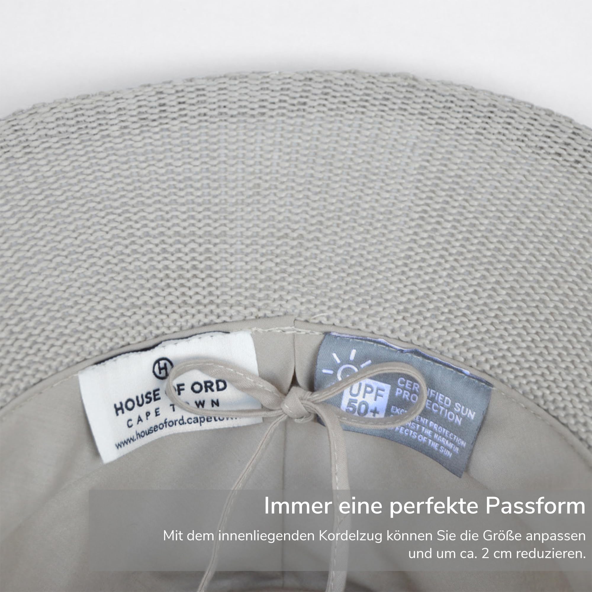 Bella Fedora - Faltbarer Sonnenhut mit breiter Krempe für Damen - Sommerhut mit Kordelzug und schmalem Gürtel