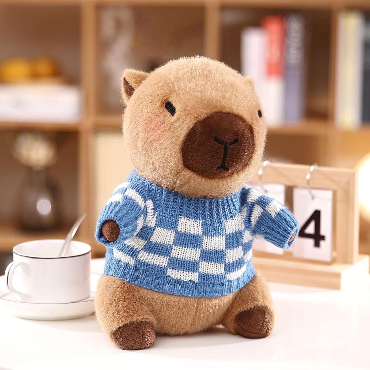 2 Capybara Plush with 12 pcs Clothes & Accessories, Dress Up Capybara Stuffed Animal Plush Toys, 10.2 in Cute Plushies for Girl/Boy Birthday