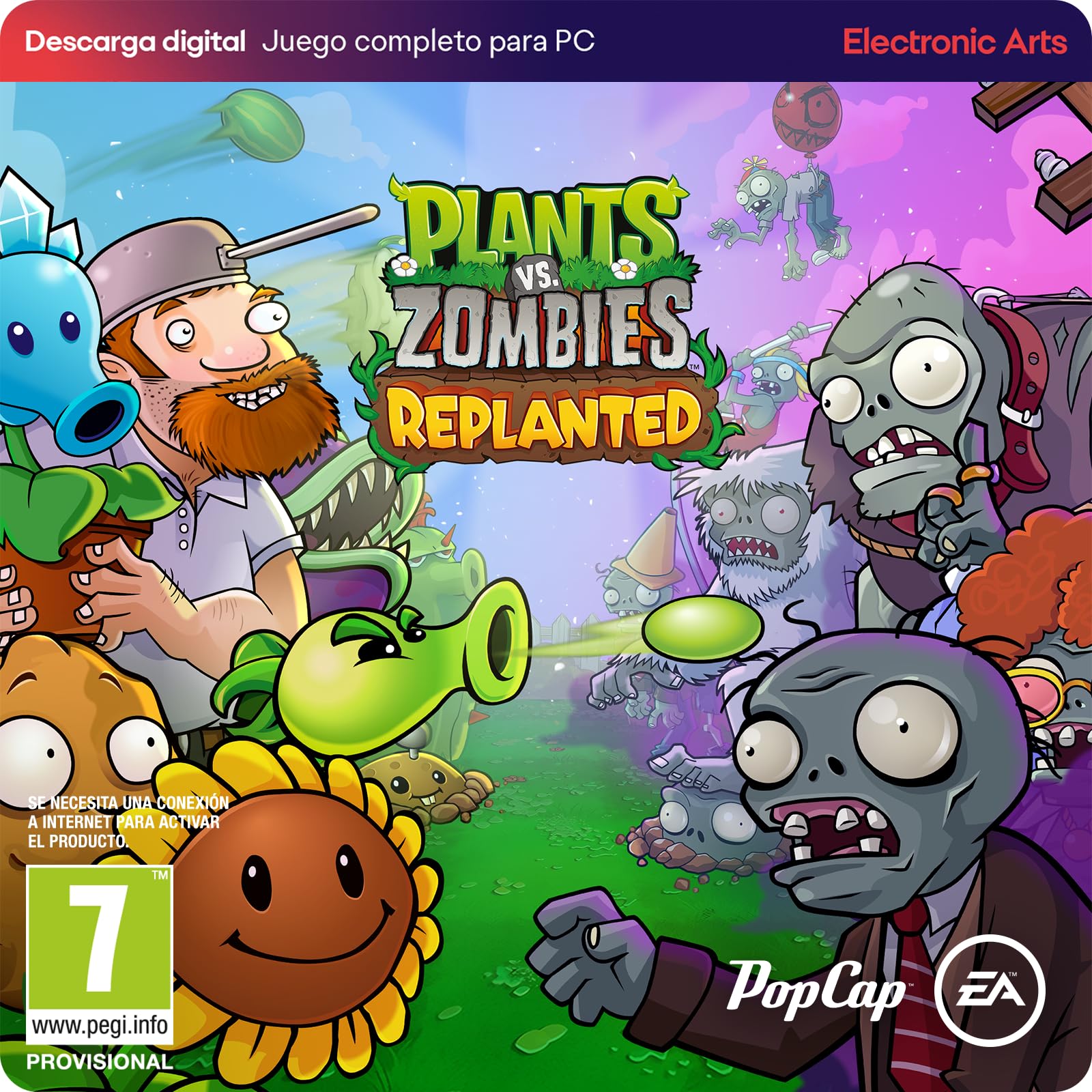 Plants vs Zombies: Replanted PC | Codice EA App | Codigo de descarga inmediato EA App | Videojuegos | Castellano Standard |
