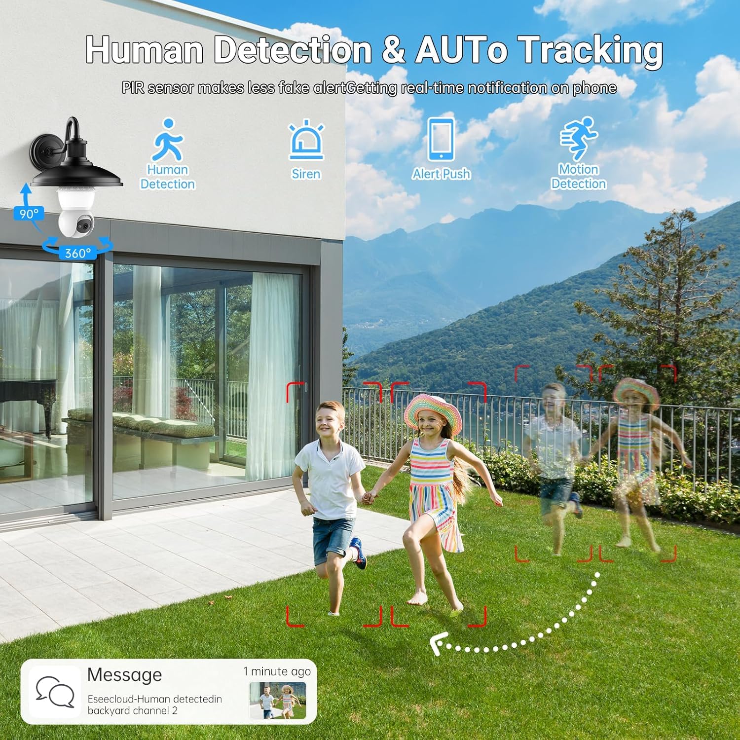 VCY Telecamera di sicurezza Tuya della lampadina, E27 WiFi a colori notturna a 360 gradi Pan/Tilt Telecamera IP panoramica, 5 GHz 1080 P Smart Home Sorveglianza Bambini Cam Allarme Due Vie Talk