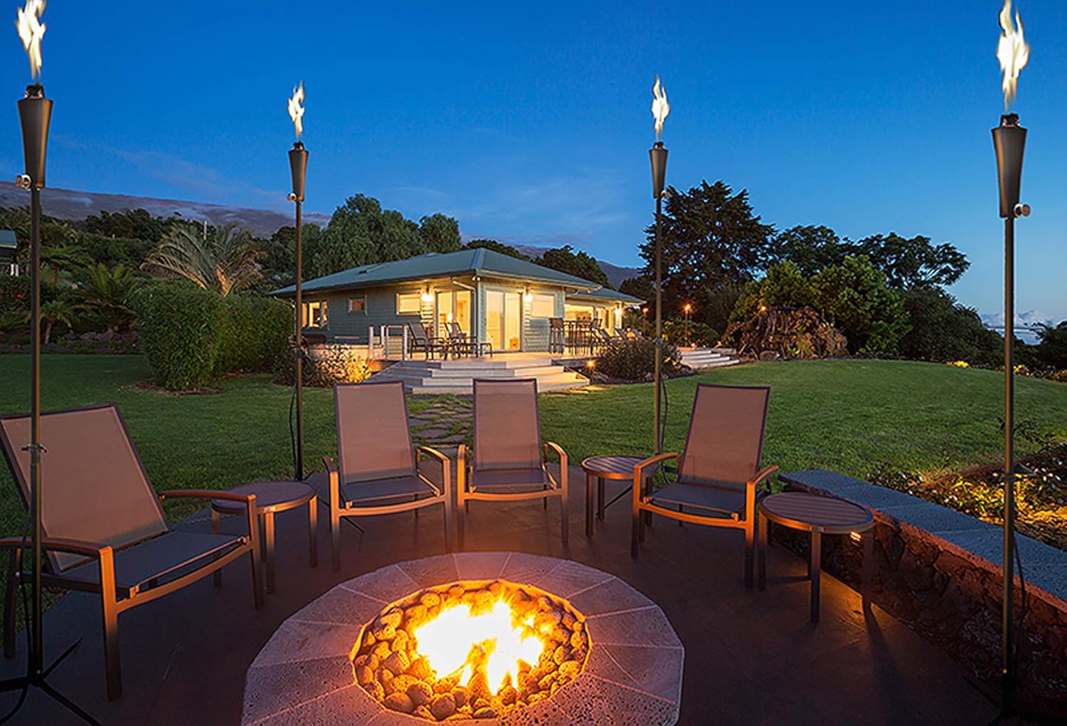 Black Friday Sale 2022 20lb Outdoor Propane Gas Tiki Style Torch - Easily Transform Your Place Into an Elegant Paradise with this Portable 71 inch Long Burning Torch Lighting That Will Compliment any Yard, Pathway, Backyard