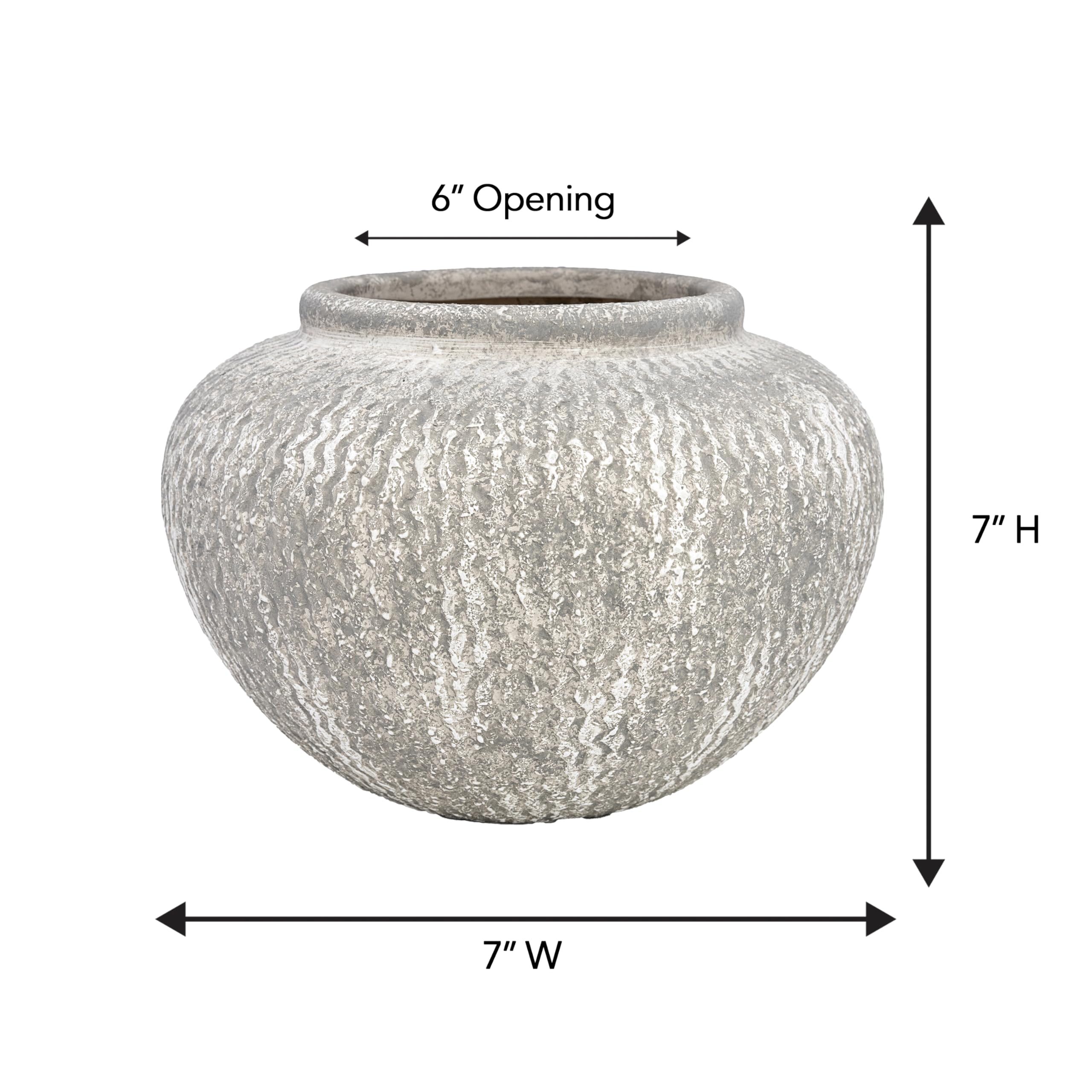 Amazon.co.jp: 素朴な質感のグレーセラミック花瓶 – 大きな丸い農家