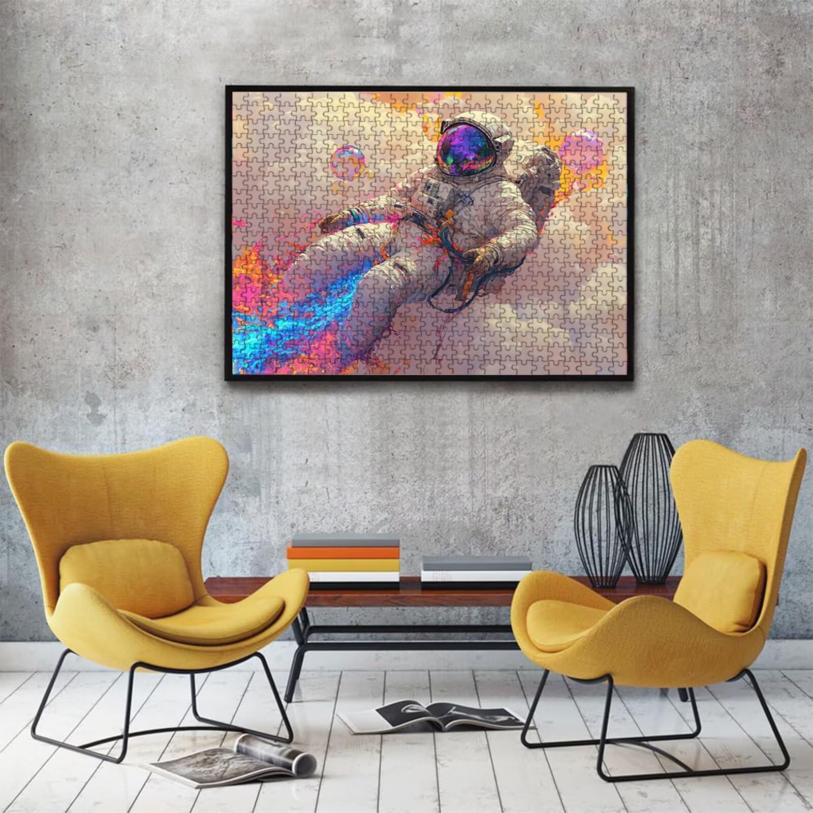 Puzzle 4000 elementów, chmury astronauta puzzle 4000 elementów dla dorosłych, klasyczne puzzle, wymagająca zagadka, drewniane puzzle do dekoracji bożonarodzeniowej, prezenty dla kobiet/mężczyzn, 141,5