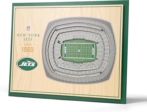 YouTheFan Arte de pared de 5 capas con vista del estadio de la NFL