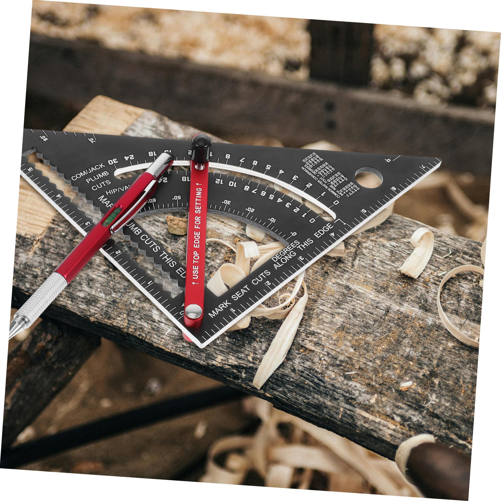 Équerre de Menuisier en Alliage D’aluminium Rouge, Lot de 2