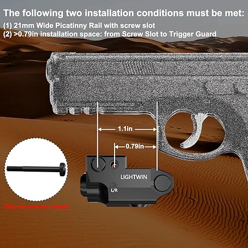 Miniatura 6 de LIGHTWIN RedGreenBlue Laser Sight, Aluminum Ultra Low Profile Compact Picatinny Mount Laser Dot Sight, Strobe Mode Available, Magnetic USB