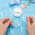 GORGECRAFT 4 Fournitures pour les piles à vent - Top Ring Transparent Top Circles avec fils élastiques pour jardin extérieur