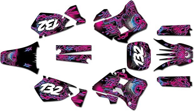 Graphics Kit for Yamaha YZ125 and YZ250 (1996-2001) CORE Series Cm 9 Mil - Easy Go - Dirt Pit Bike Motorcycle Stickers, Dirtbike Racing Automotive Decal Motocross Accessories no-Plastics