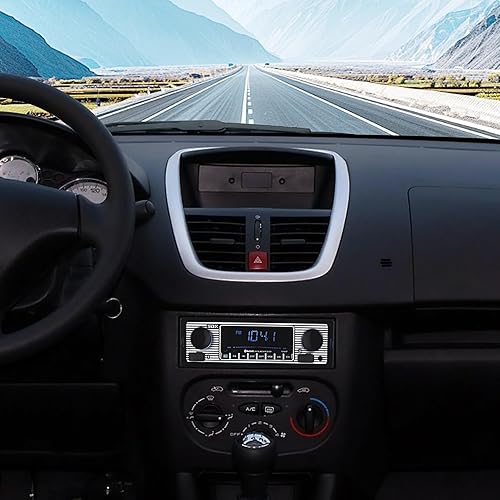 Miniatura 8 de SDX Audio Receptor de radio Bluetooth, reproductor de MP3 con cargador USB, MP3USB, entrada auxiliar, micrófono integrado manos libres, iluminación