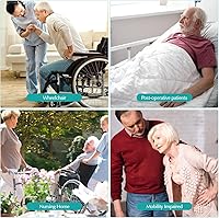 Vista 6 de Cinturón de seguridad para silla de ruedas, arnés de seguridad ajustable, cinturón de sujeción de posicionamiento, cinturón de cojín antideslizante