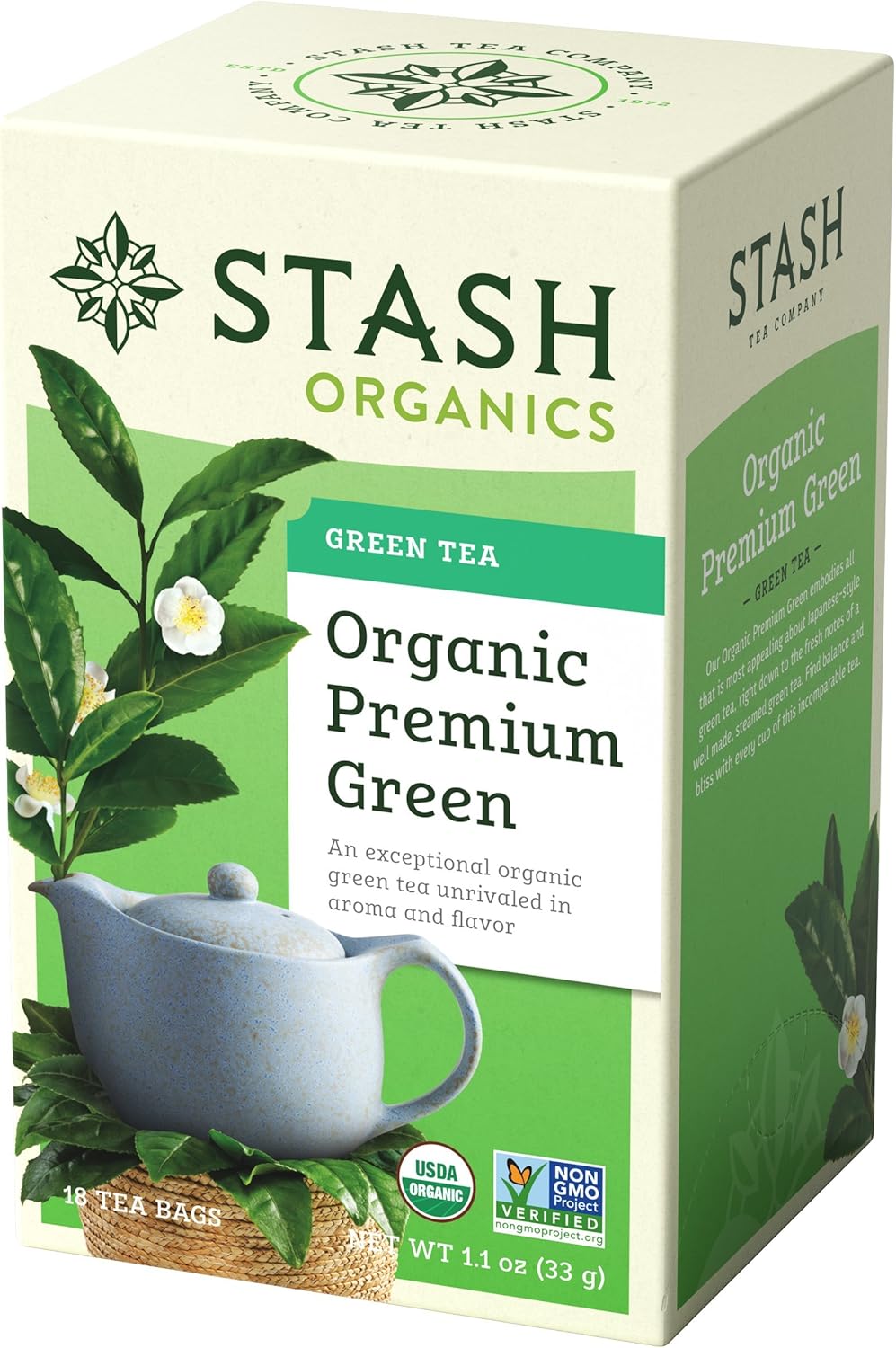 Stash Tea Organic Premium Green Tea Bags, 18Count (Pack of 6) Amazon