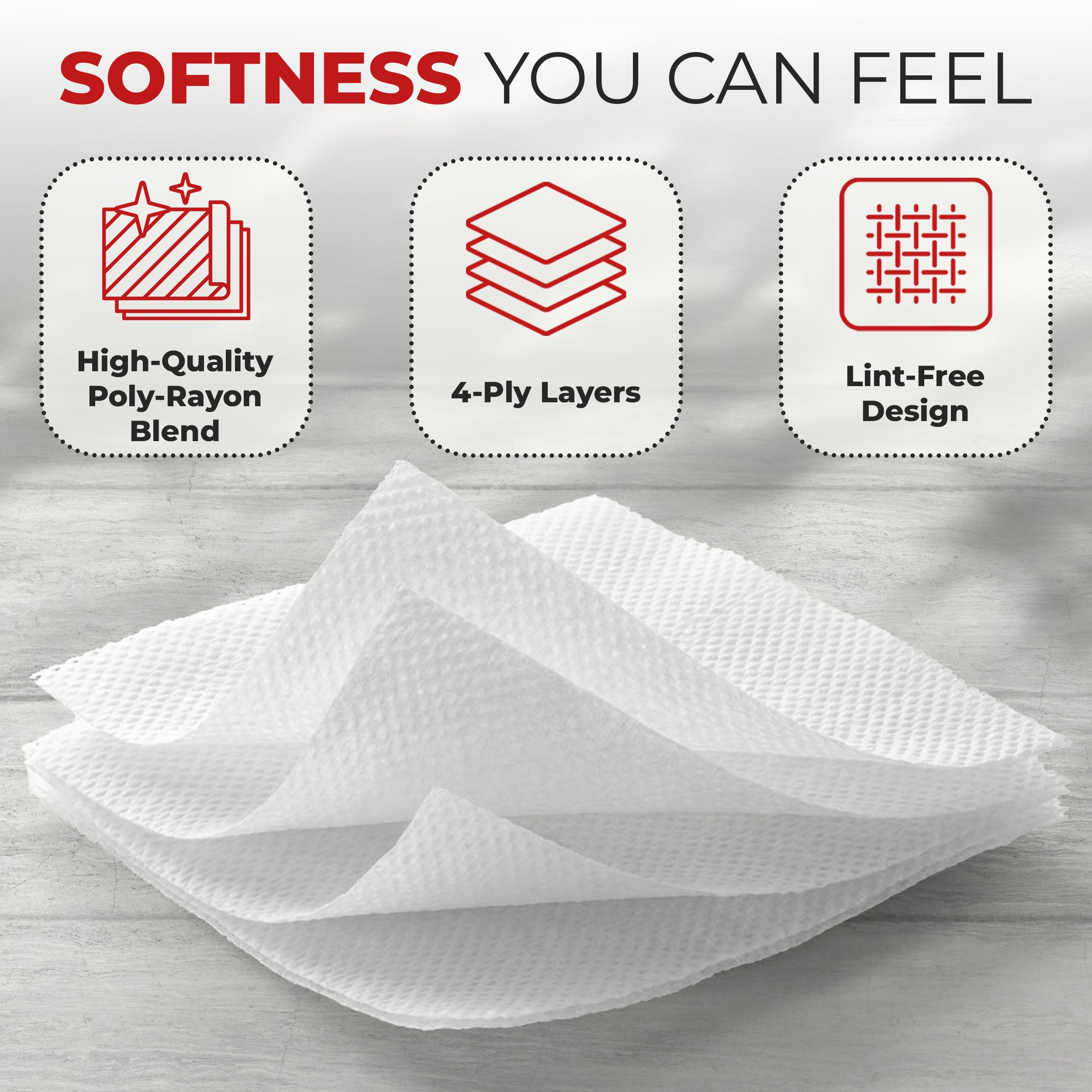 Ever Ready First Aid Non-Woven Sponges, Wound Care, Skin Care, 4" x 4", 4 Ply - 800 Count — Amazon image 3