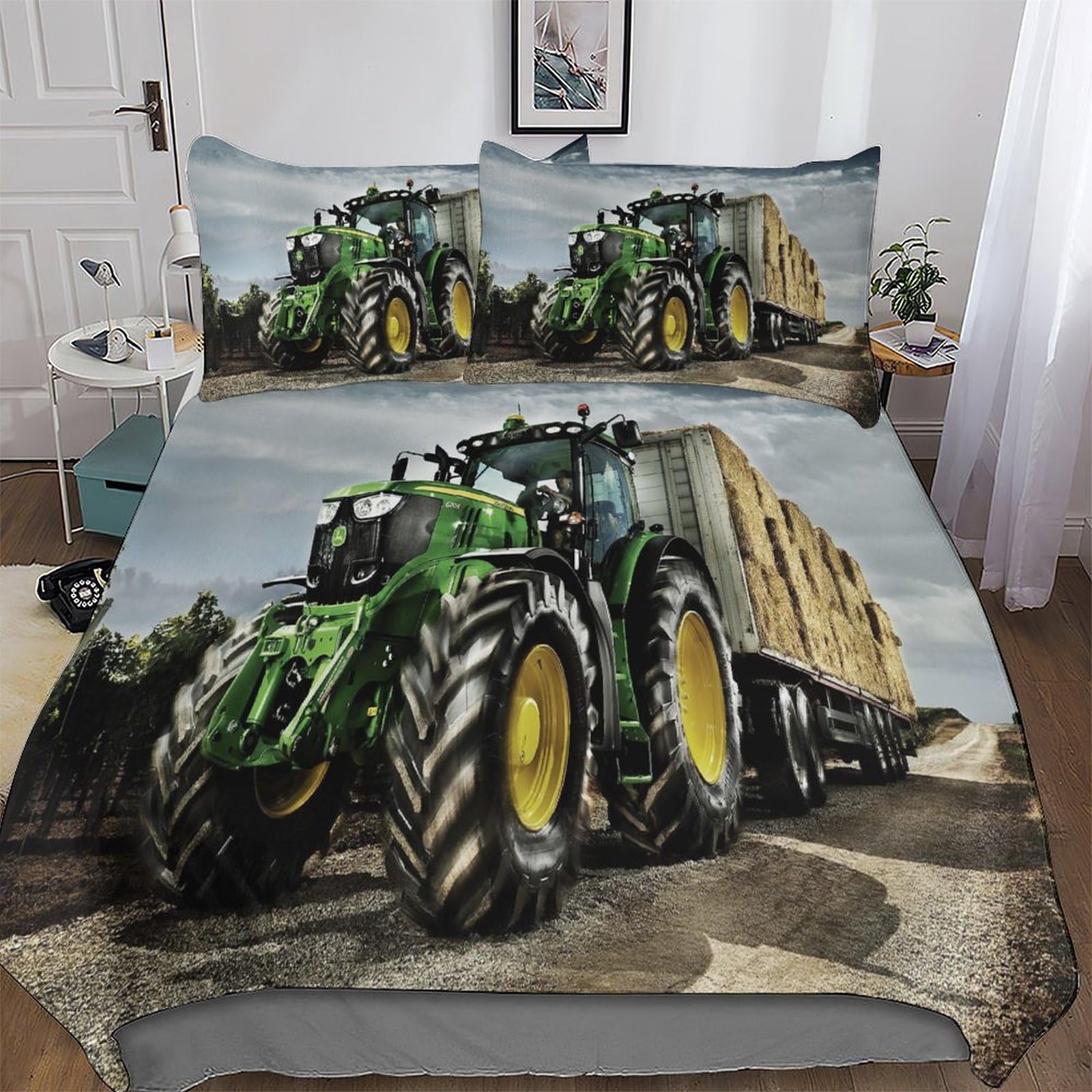 Parure de lit tracteur King 220x240 cm en microfibre premium haute densité