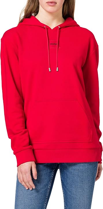 Hugo boss felpa 100% cotone da donna con cappuccio 50455958
