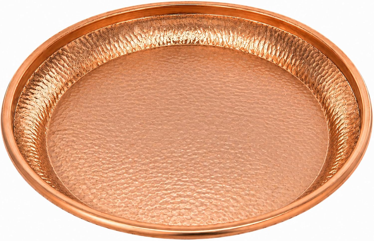 8.26 Inch Copper Tray, Hand Hammered Texture, Altar, Jewelry & Key Dish | 100% Pure Copper | No Coating | No Lacquer