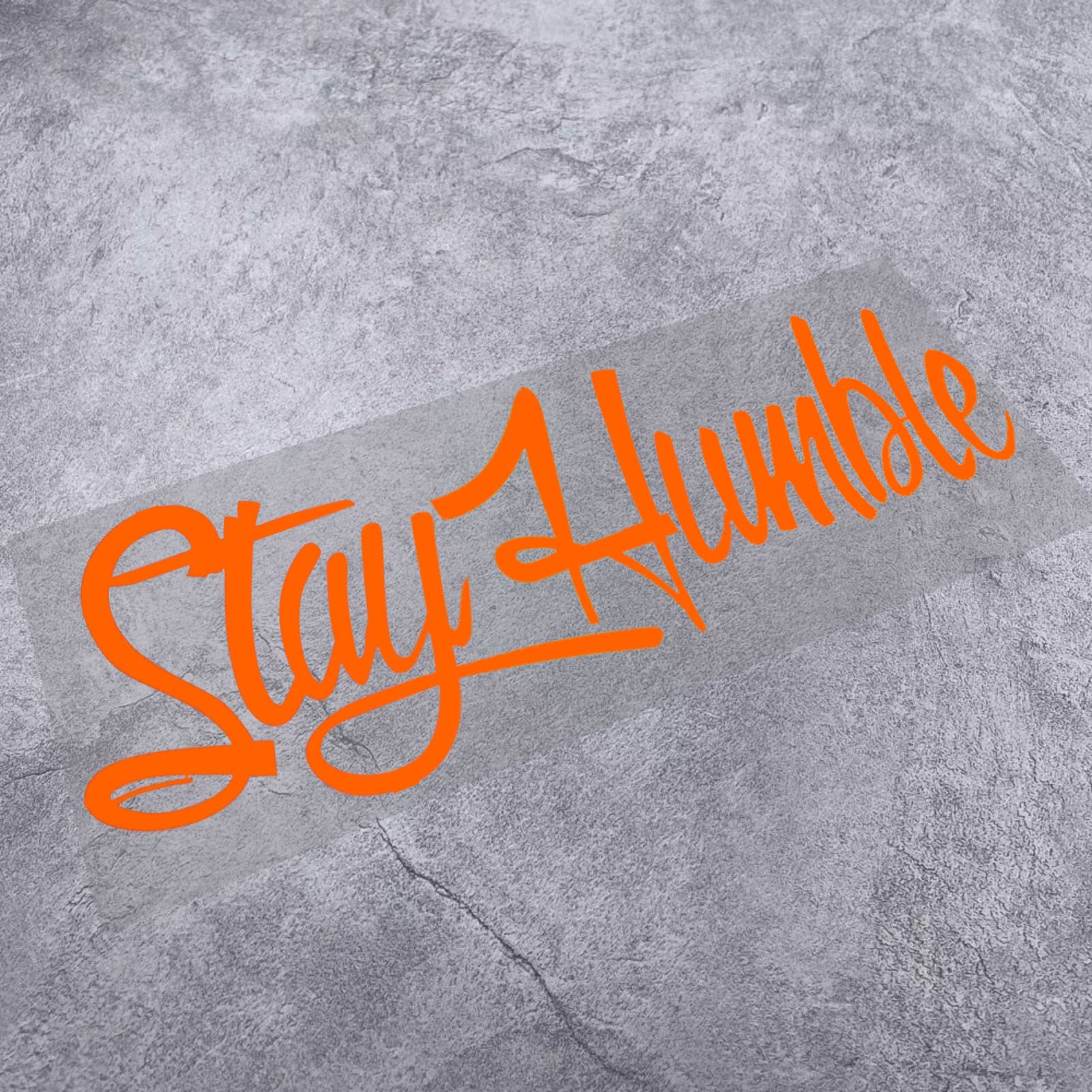 Car Stickers for Stay Humble Auto Front Rear Windshield Window Decal Vans Truck Window Tail Decoration (Orange, 200x50mm)