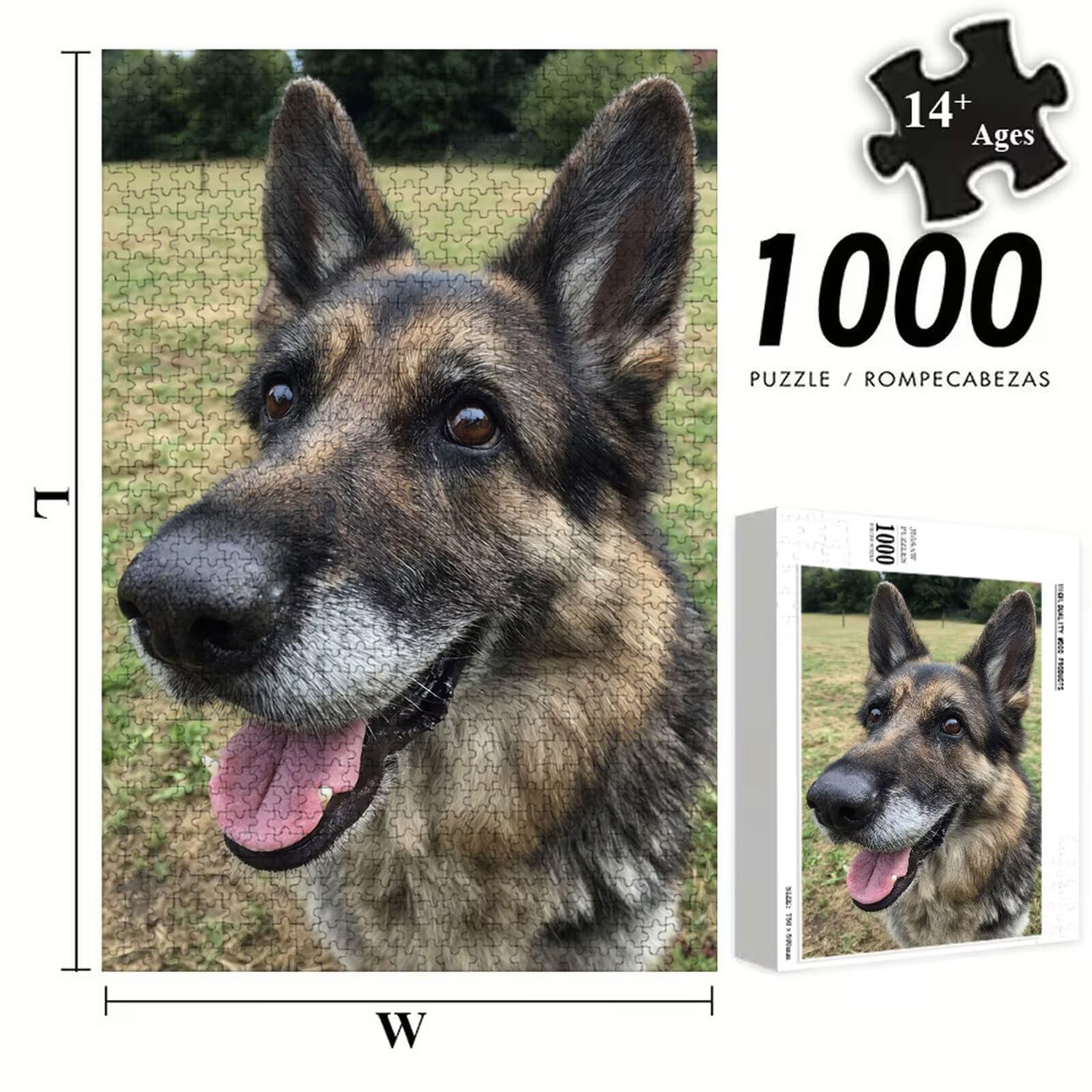 5000 Pezzi Puzzle Adulti - Cane & Animale - Fabbricazione in Legno Robusto (Forma Classica) - Decorazione Murale con Poster - Prodotto Riservato ad Adulti e 14 Anni in Su (181x105cm) P3#1179