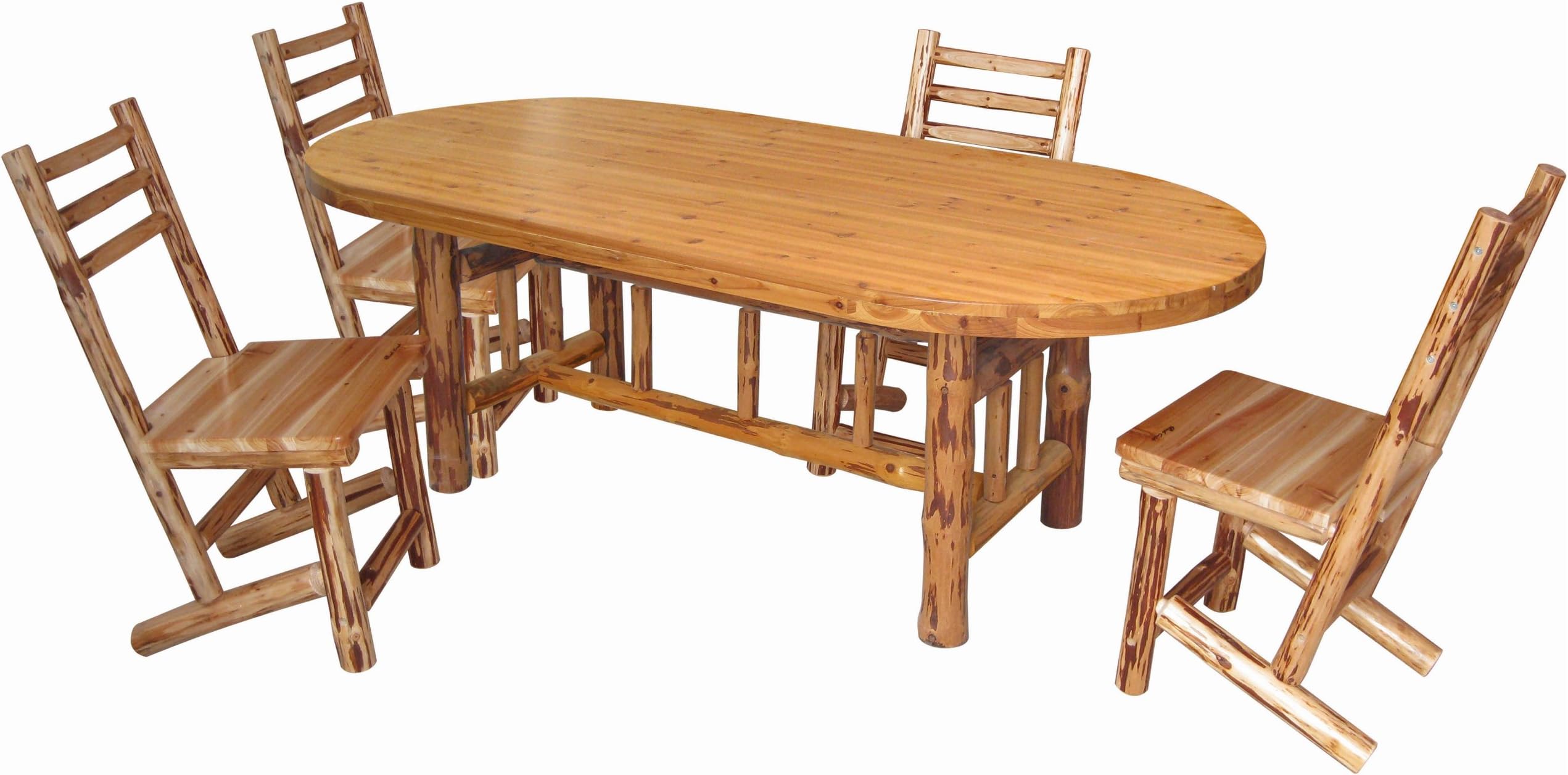 Rush Creek Creations Rustic Pine Dining Table, 84"