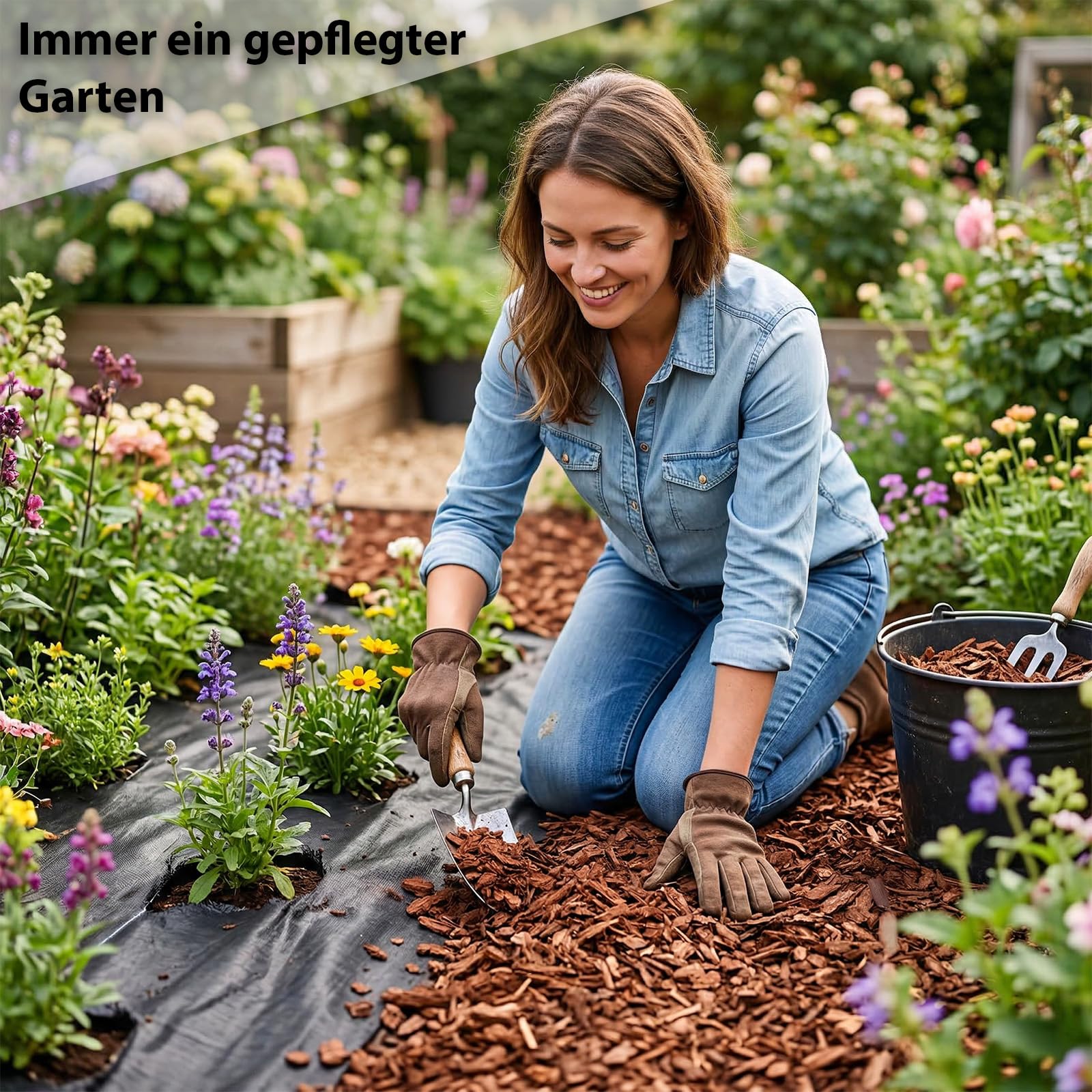 Montafox Unkrautvlies 50m² – 100g/m² Wasserdurchlässig Reißfest 1 x 50m gerollt – Gartenvlies gegen Unkraut UV-Stabil für Beete, Wege & Terrassen