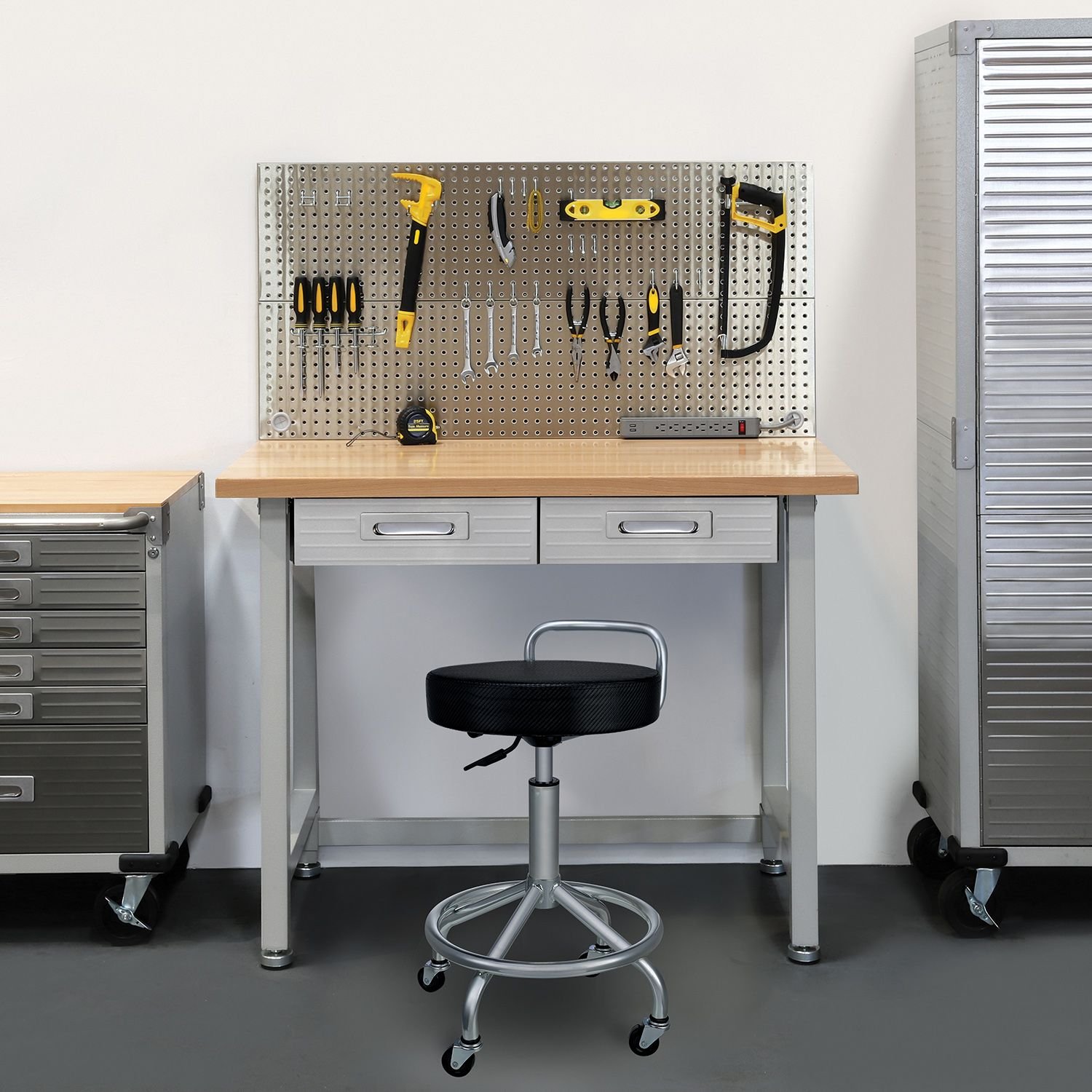 Seville Classics UltraHD Stainless Steel Pegboard Workcenter product thumbnail 5