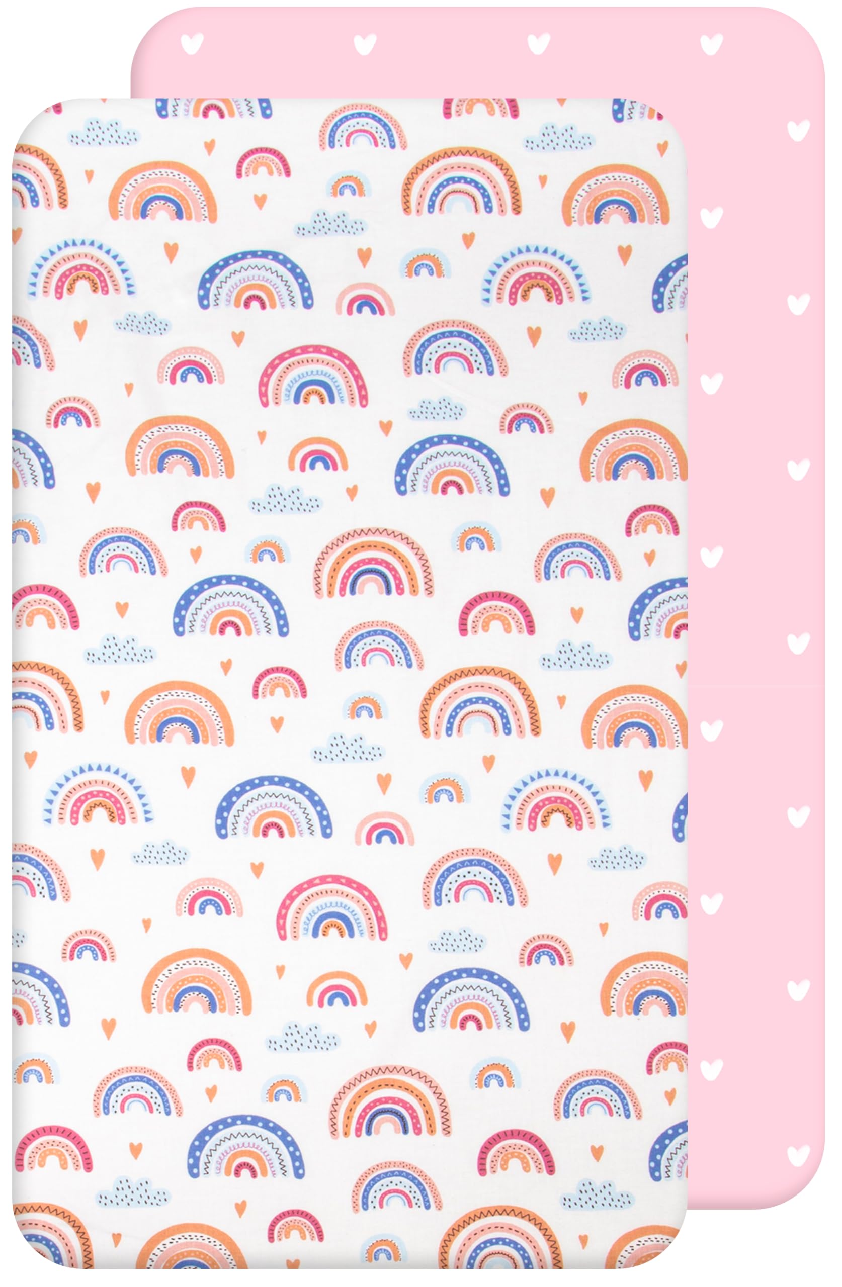 Lenzuola Next to Me 2PZ 100% Cotone 83 x 50 cm Arcobaleno