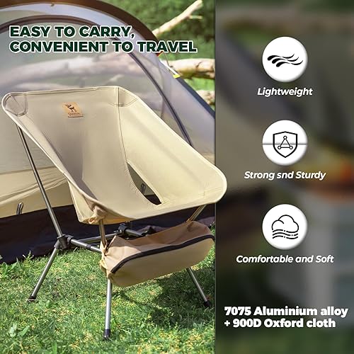 Miniatura 9 de Silla de mochilero portátil plegable silla de campamento sillas plegables compactas ultra ligeras al aire libre balcónjardínviajefiestasilla de