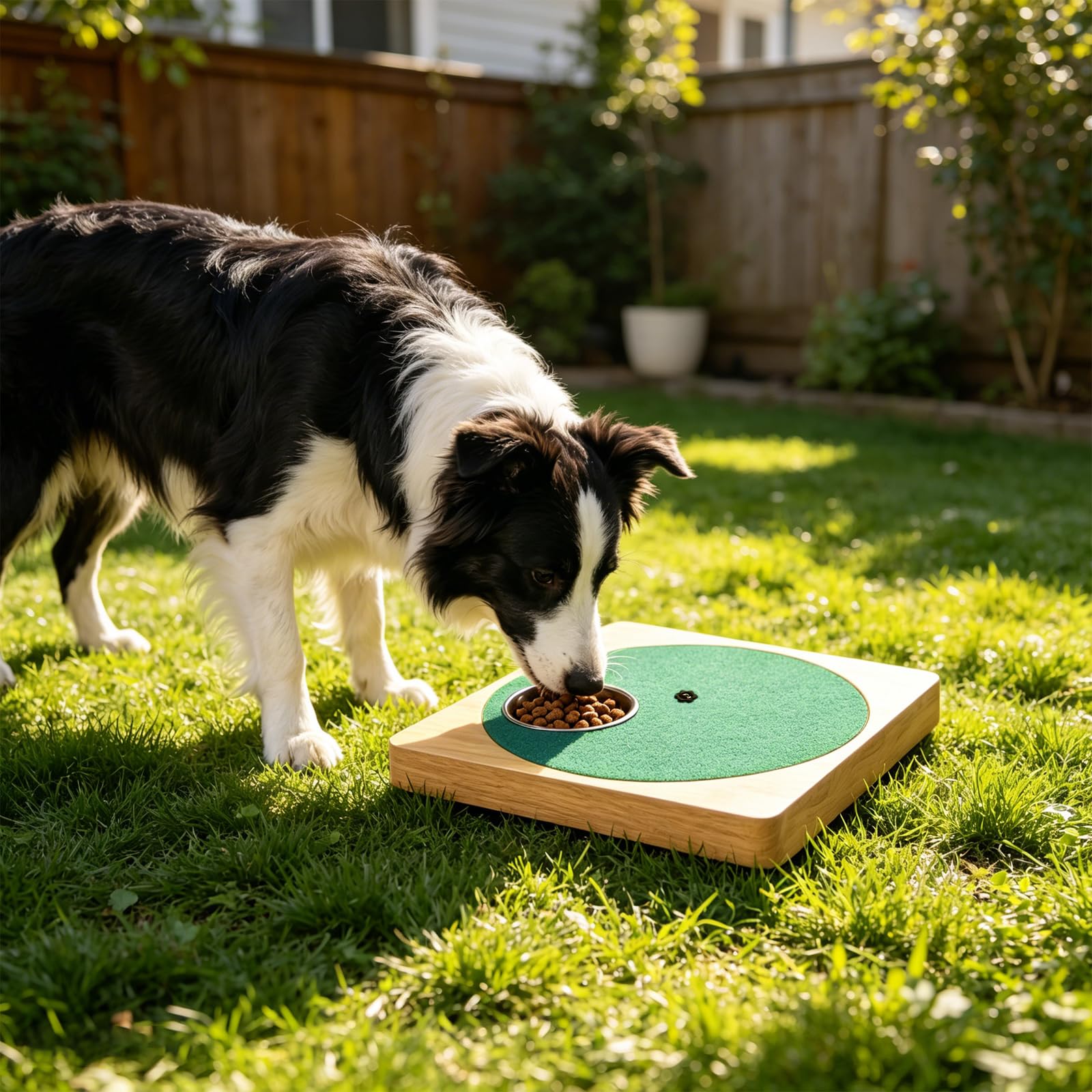 Planche à ongles pour chien en bois avec disque de ponçage rotatif