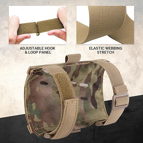 Miniatura 3 de VOTAGOO Kit de almacenamiento de manga de brazalete táctico QB soporte de mapa de muñeca bolsa de brazo DOPE titular de la tarjeta para disparar