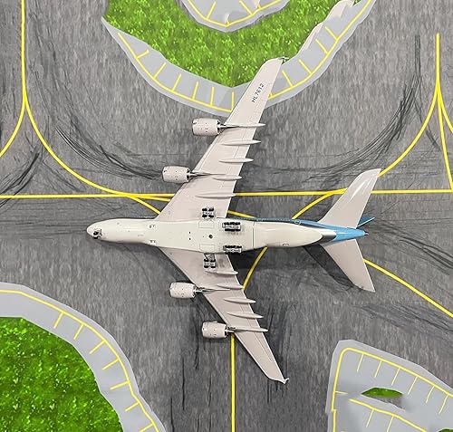 Miniatura 4 de Modelo de aleación de avión fundida a presión, modelo de avión de avión de avión coreano 1/400 Korean Air A380-800, juguetes y decoraciones para