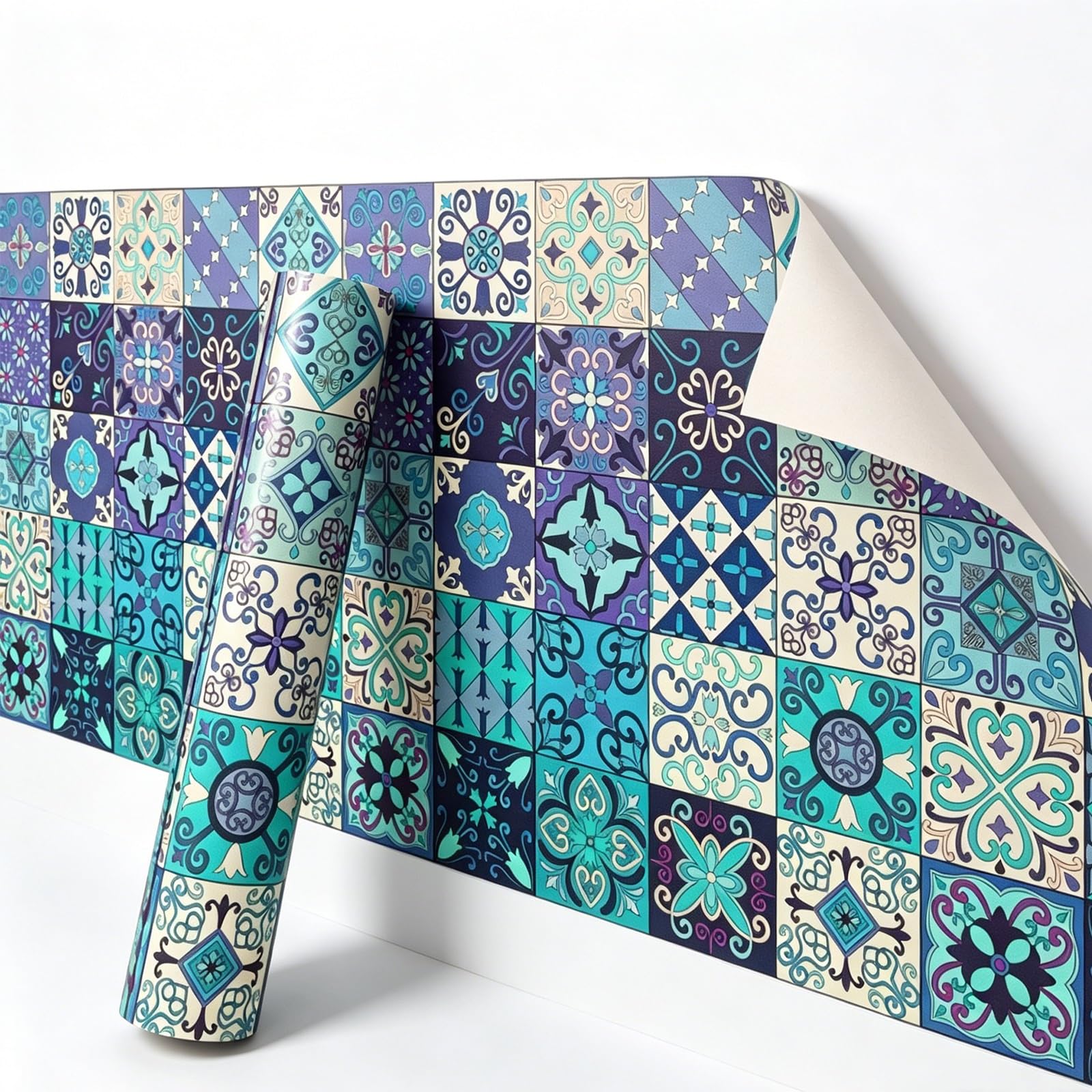 Zynqra Wallpaper Peel and Stick,PVC Removable Contact Paper,for Bathroom Kitchen(B,L10m/393.7in*W60cm/23.6in)