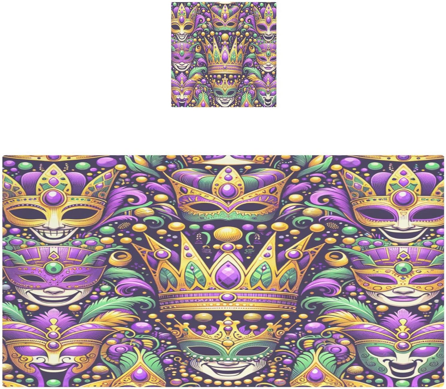 Hand Towels Premium Soft and Highly Absorbent Mardi Gras Crown Pattern 2 Pcs Towels for Bathroom Set 100% Cotton Decorative Face Towels