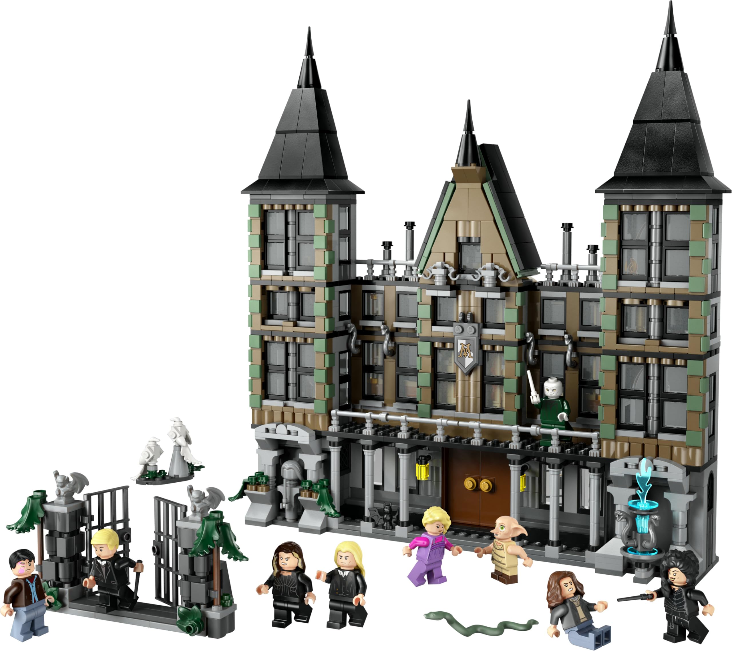 LEGO Harry Potter Villa Malfoy, Giochi d'Avventura per Bambini e Bambine da 10 Anni, Modellino di Casa Giocattolo da Costruire con Stanze, Funzioni e 9 Personaggi, Idea Regalo da Collezione 76453