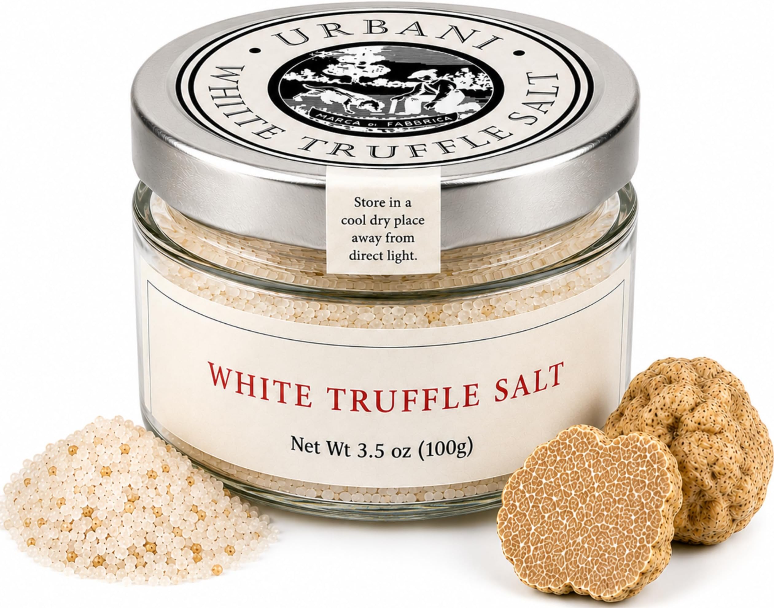 White Truffle Salt 3.5 Oz - Truffle Seasoning, Infused with Real Truffle