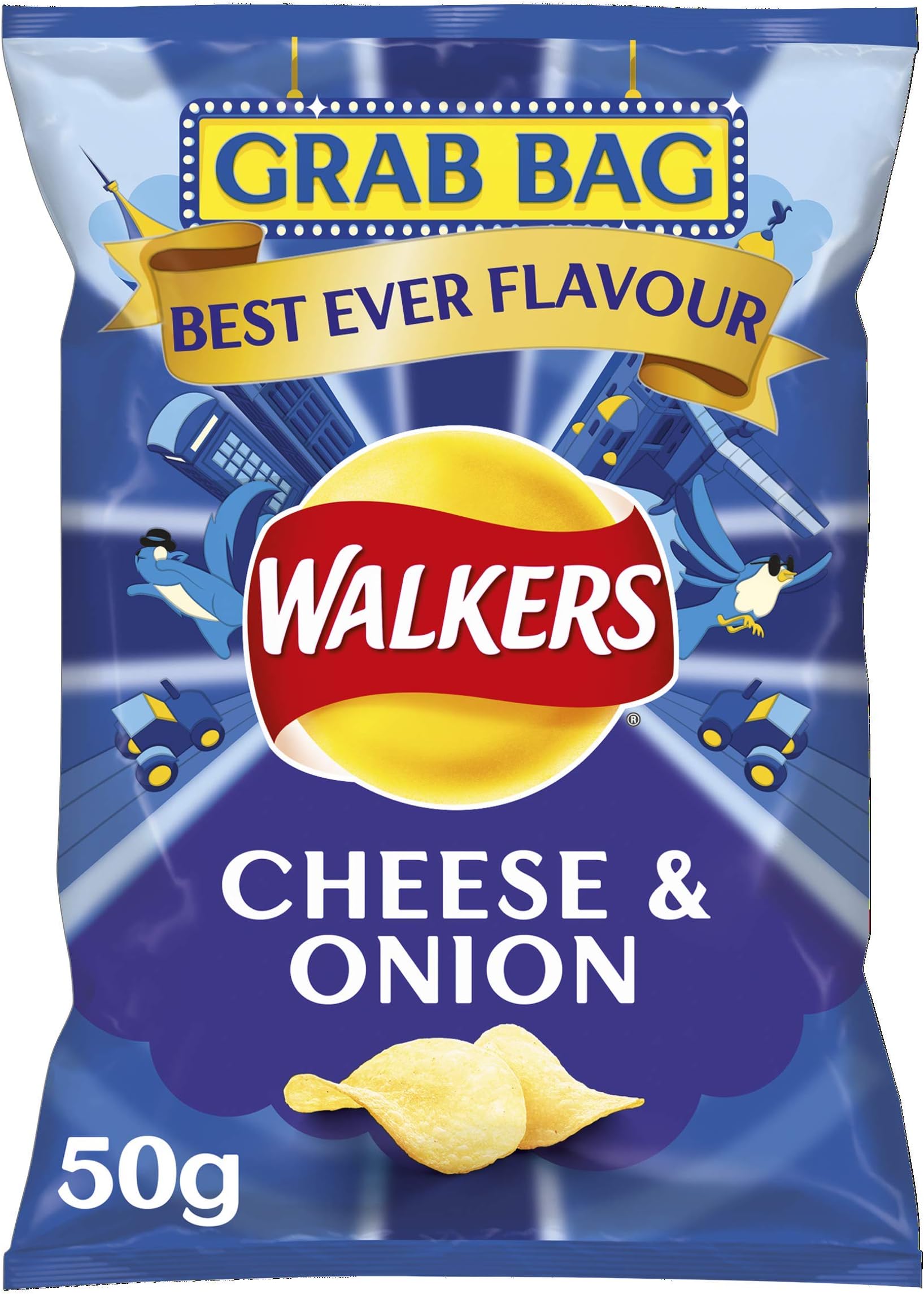Walkers Crisps, Cheese and Onion Flavour, 32 x 50g