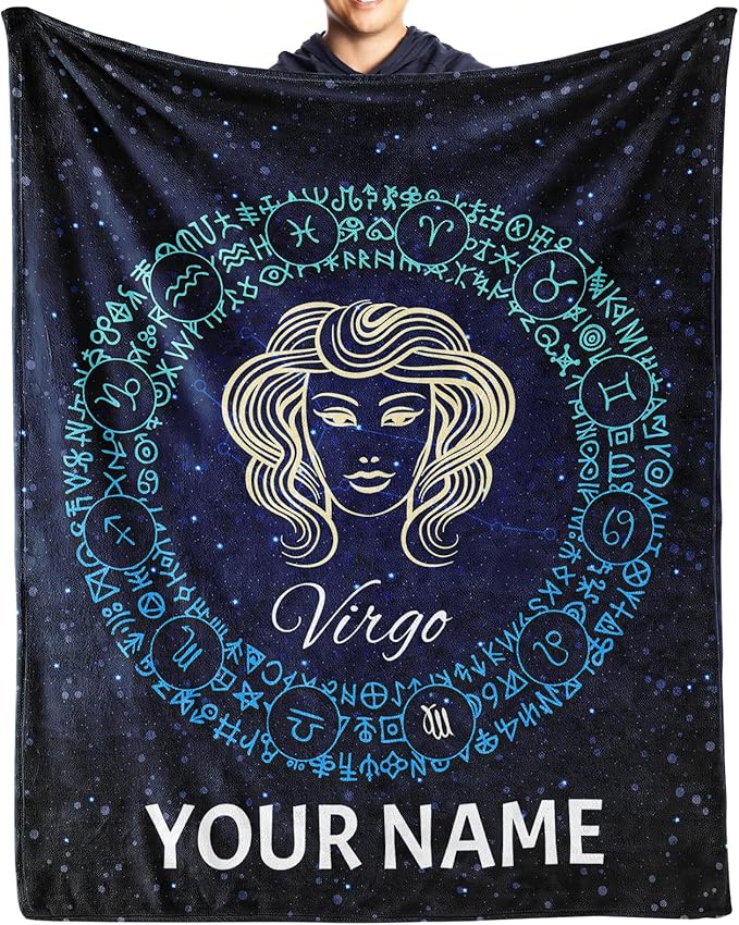 Personalized Virgo Blanket Gifts with Name Text, 40