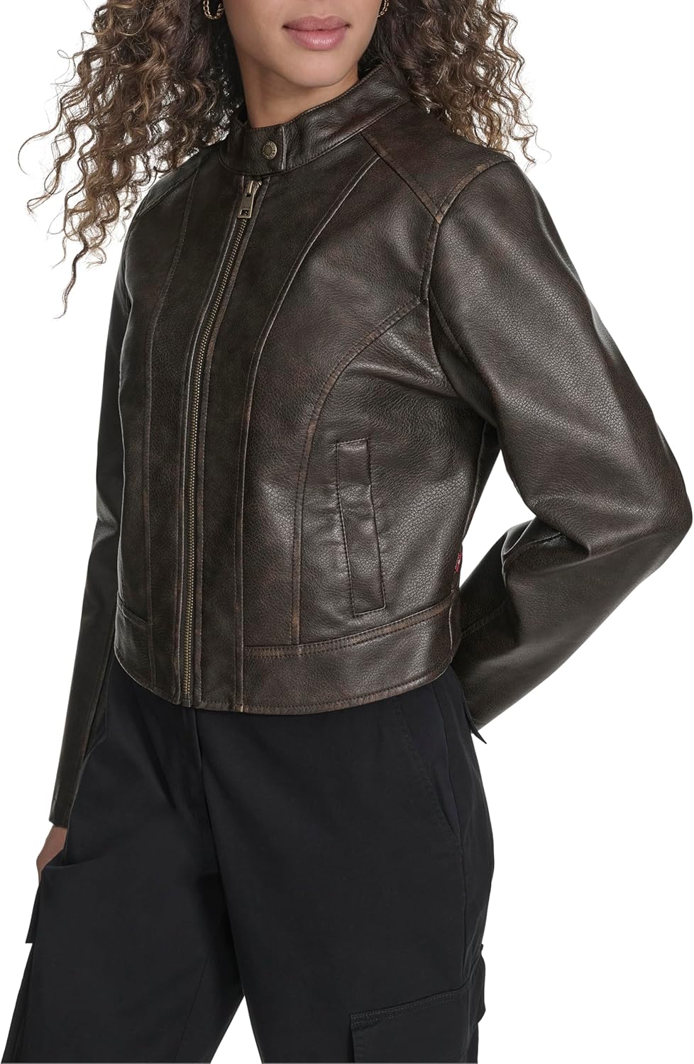 Levi's Women's Faux Leather Racer With Princess Seams - Image 3