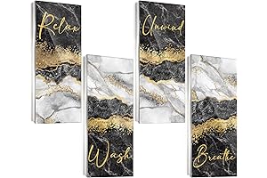 Thyle: Black and Gold Rustic Bathroom Decor Set