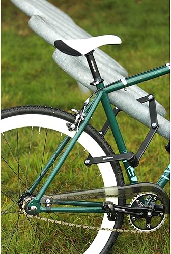 Miniatura 5 de Kryptonite Candado plegable para bicicleta, compacto, ligero, de alta seguridad, antirrobo, plegable, con 2 llaves y soporte para bicicletas
