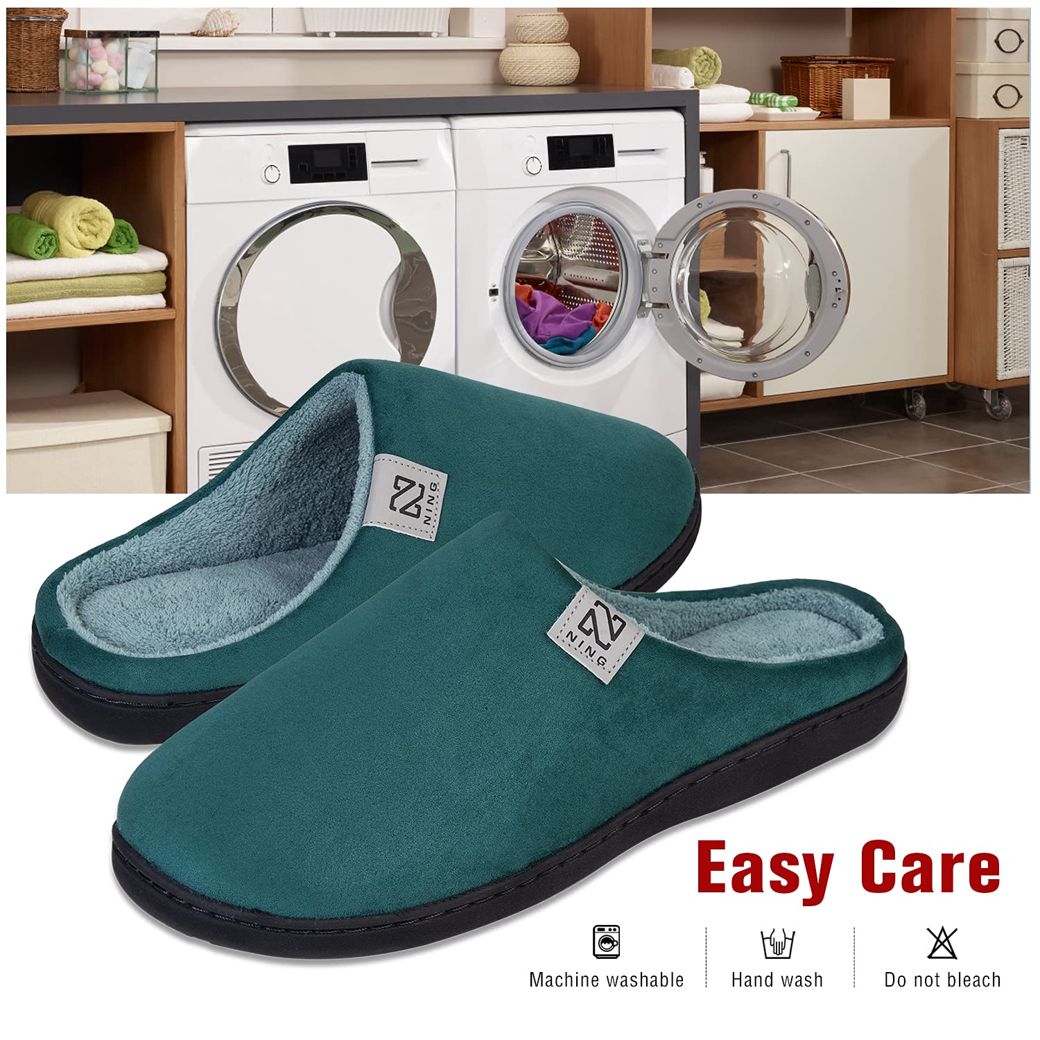 WateLves Pantofole Uomo Unisex Donna Antiscivolo Scarpe Inverno Peluche Morbido Ciabatte in Memory Foam