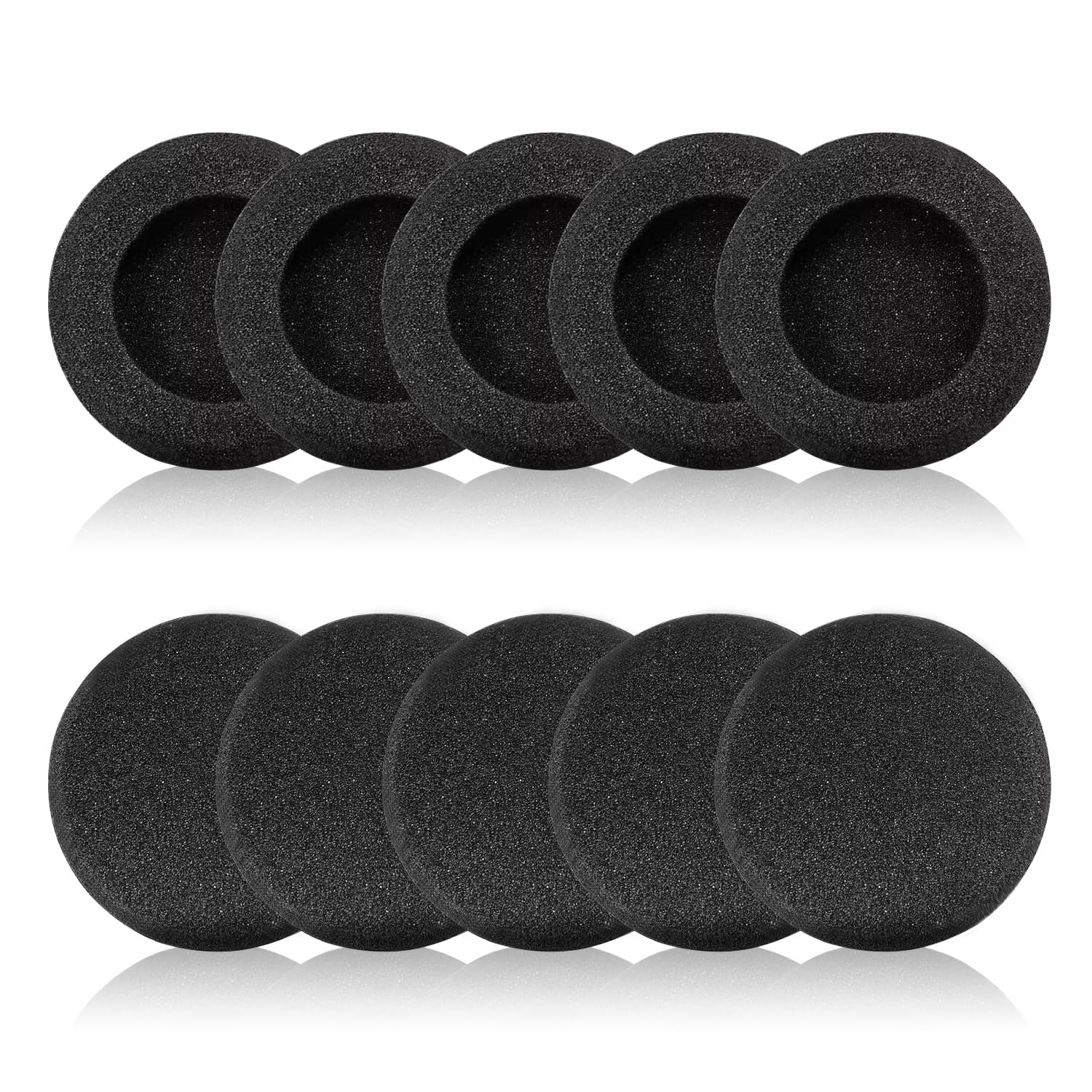 Ear Cushions for Jabra Headset, Foam Earpads Replacement Headphone Covers for Jabra PRO 920 930 9470 9400BS GN2000 Biz 1500 1900 2400II Plantronics HW251N 510 520 Blackwire 3220 3320-10 Pack
