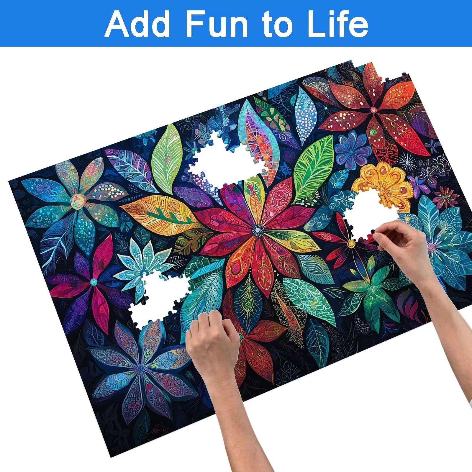 Puzzle 4000 Pezzi Fiore, Puzzle Pianta 4000 Pezzi Arte per Adulti e Bambini, Misura: 141.5x87.5 cm, Puzzles Legno per Adulti con Squisita Scatola di Imballaggio, Idea Regalo Donna, Regalo Uomo, -6857