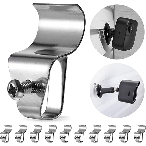 HUXOR (10 Pack) Vinyl Siding Clips Hooks, No-Hole Needed Outdoor Siding Hangers for Mounting Home Security Cameras, Stainless Steel
